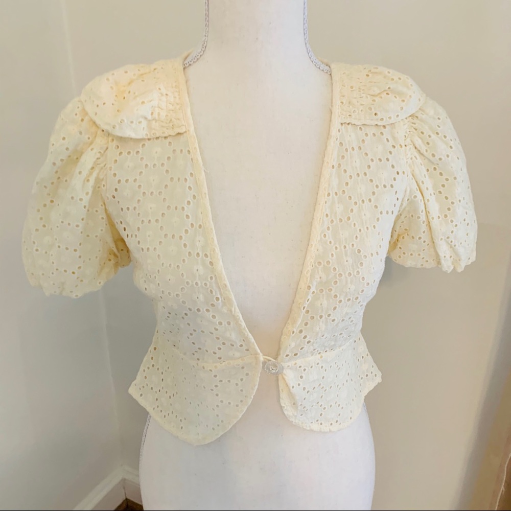 Bolero Eyelet Top Size S